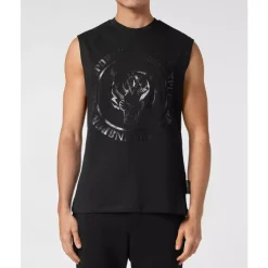 Camiseta negra sin mangas Carbon Tiger