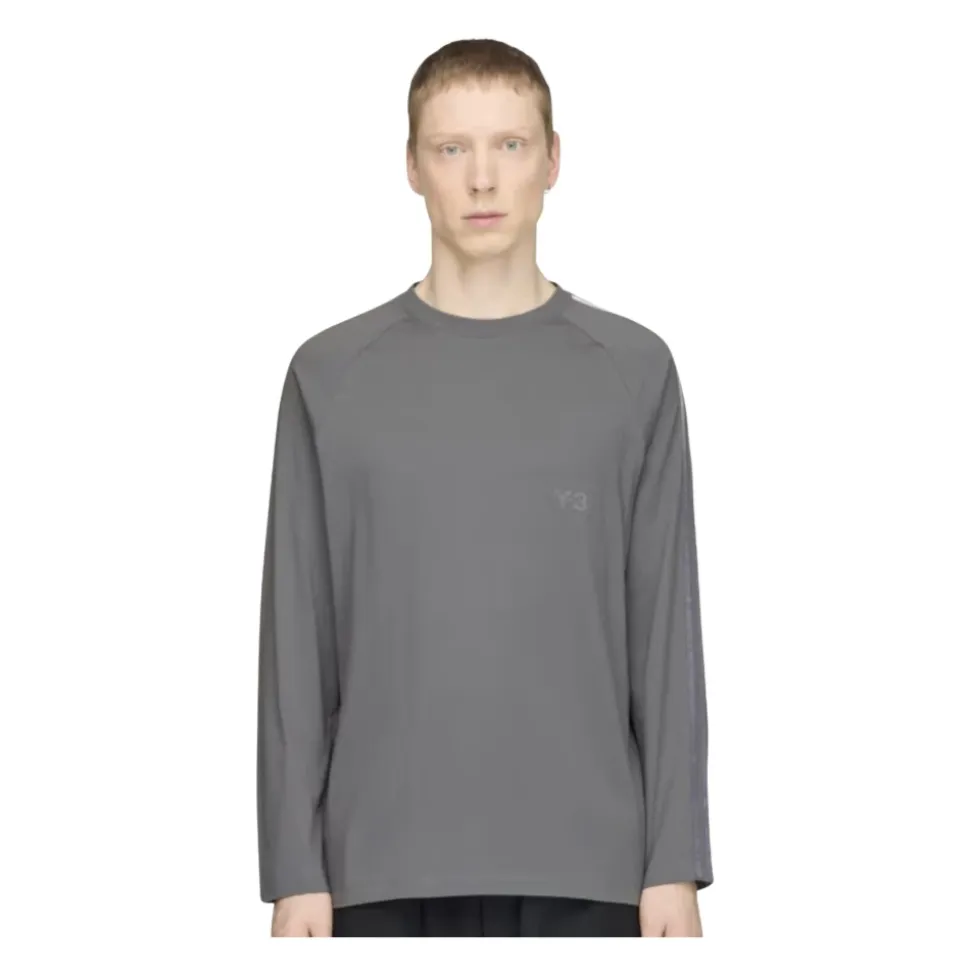 Camiseta Oversize de Manga Larga con Rayas Degradadas