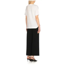 Camiseta Polo de Algodón Blanco con Cuello en V