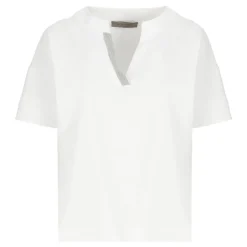Camiseta Polo de Algodón Blanco con Cuello en V