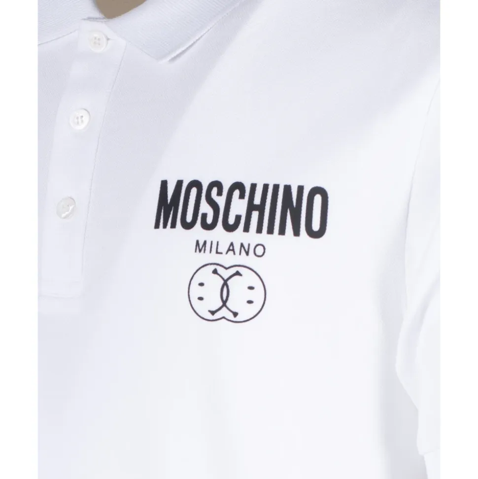Camiseta Polo Double Smile Blanca