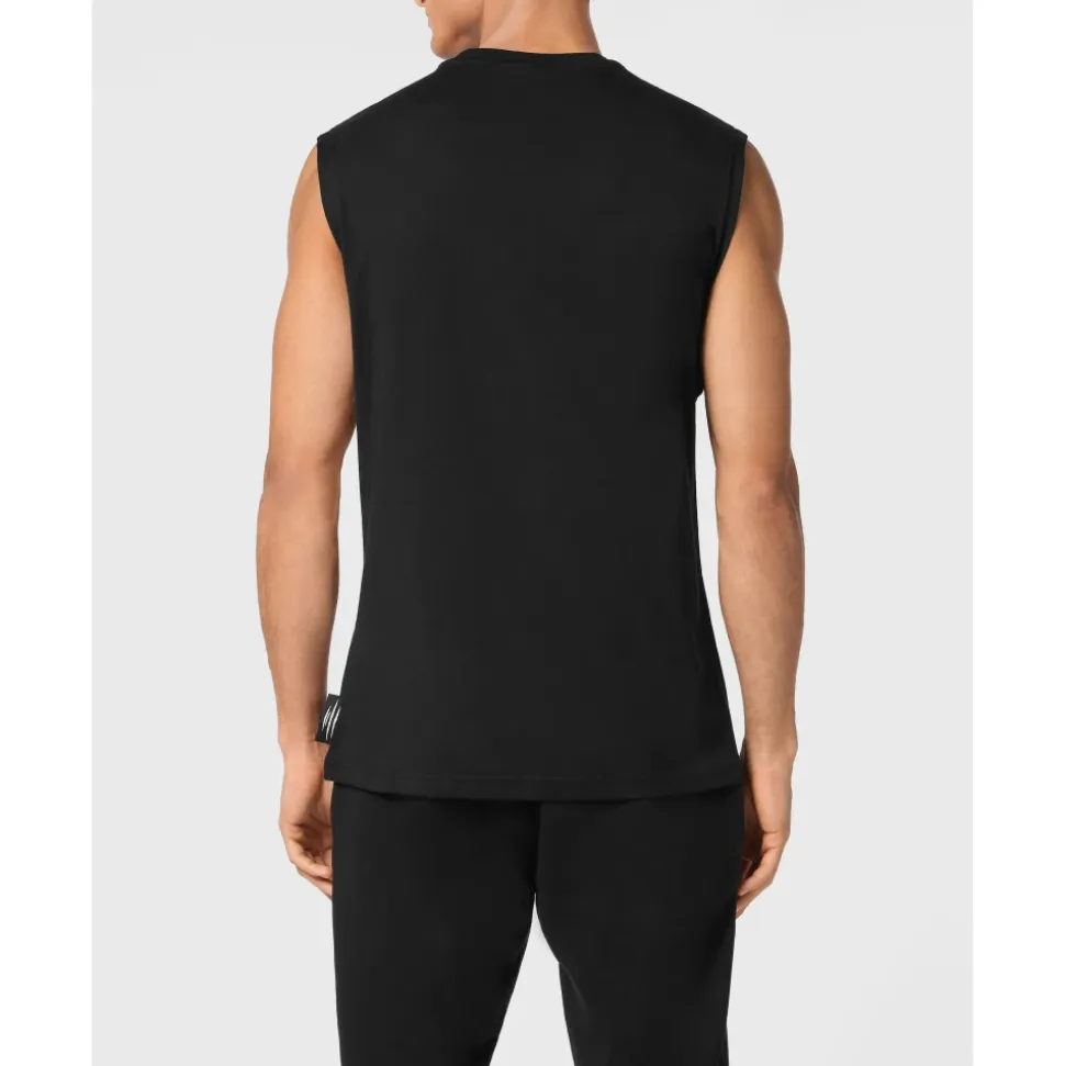 Camiseta sin Mangas Cuello Redondo
