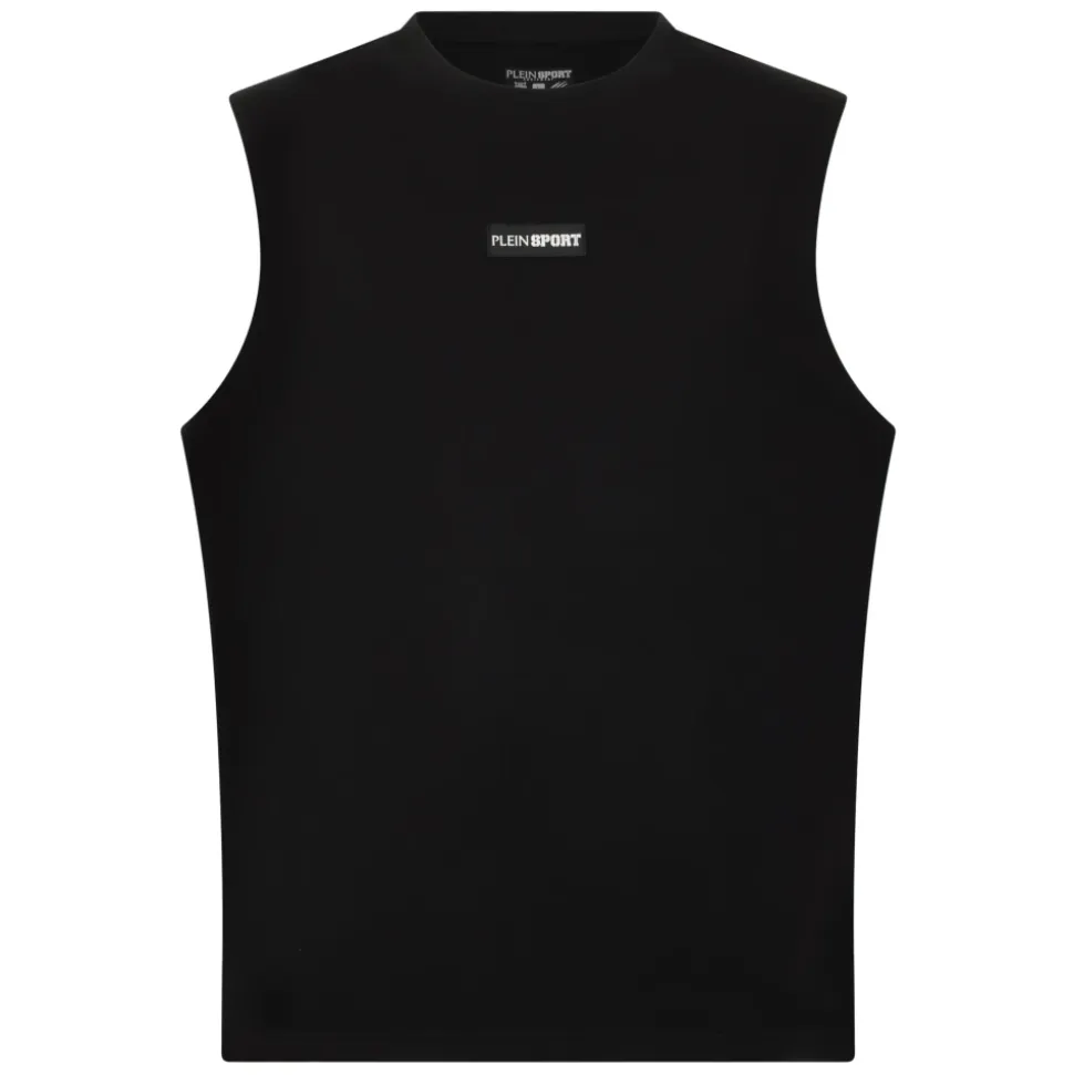 Camiseta sin Mangas de Algodón Slub