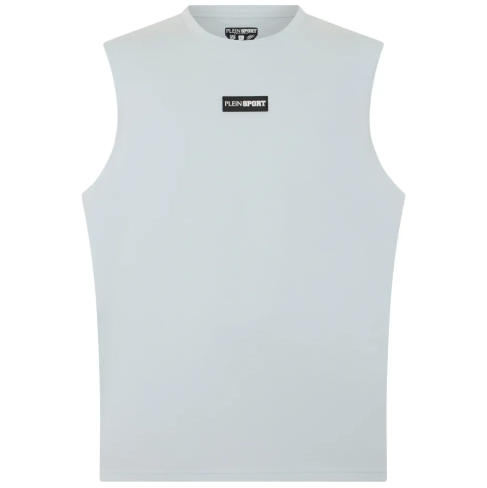 Camiseta sin Mangas de Algodón Slub