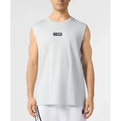 Camiseta sin Mangas de Algodón Slub