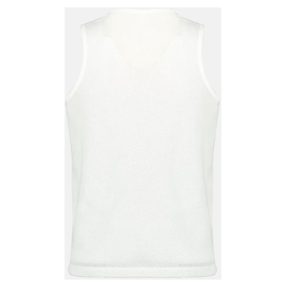 Camiseta sin Mangas de Malla Estampada
