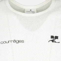 Camiseta sin Mangas de Malla Estampada
