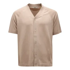 Cardigan Silk Blend Short Sleeves Sweater