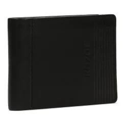 Cartera clásica de cuero negro para hombre