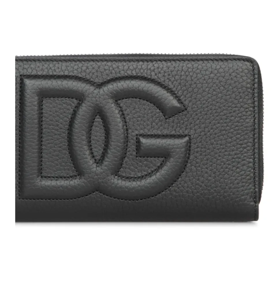 Cartera de cuero de ciervo estampado