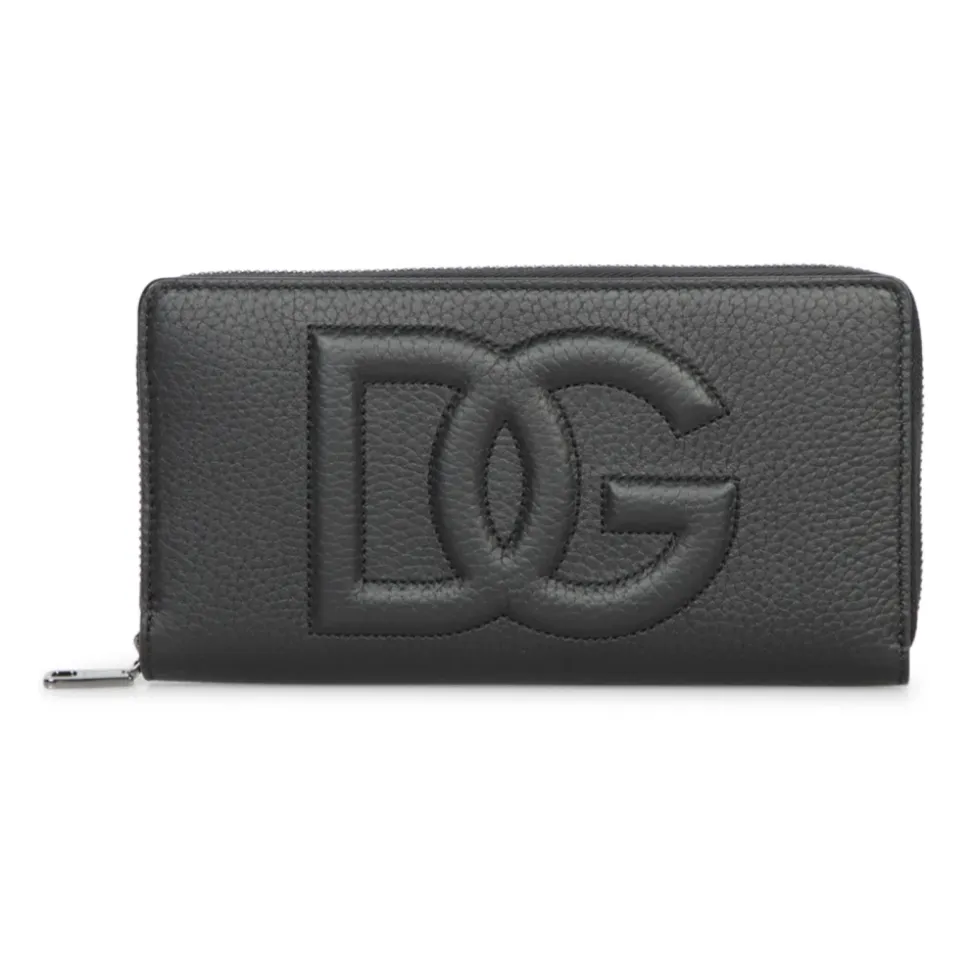 Cartera de cuero de ciervo estampado