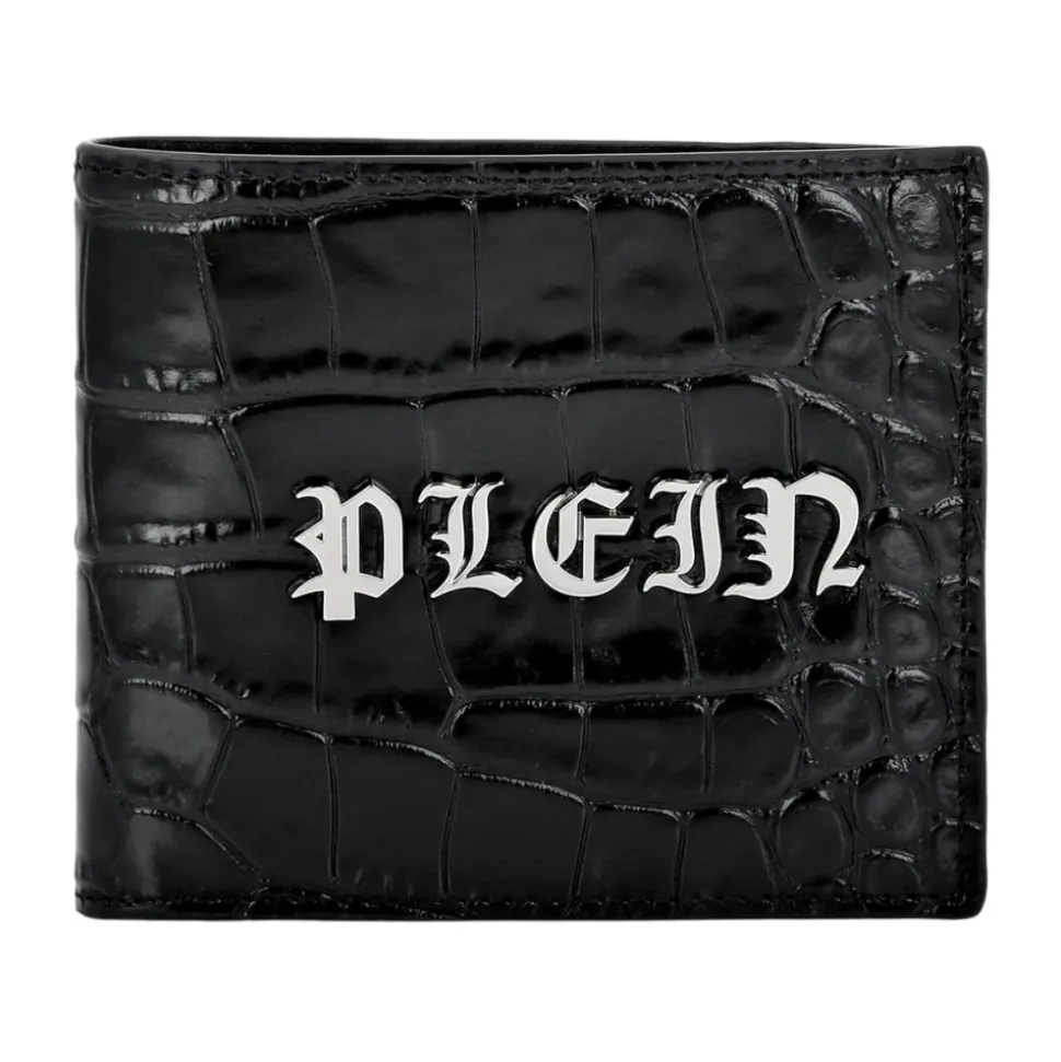 Cartera Francesa de Piel Estampada Crocco Gothic Plein