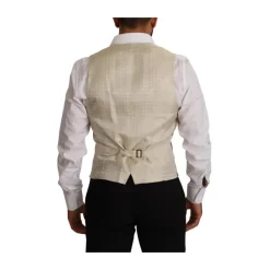 Chaleco Beige Single Breasted