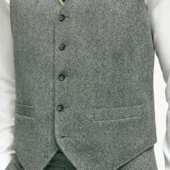 Chaleco de Lana Gris Medio