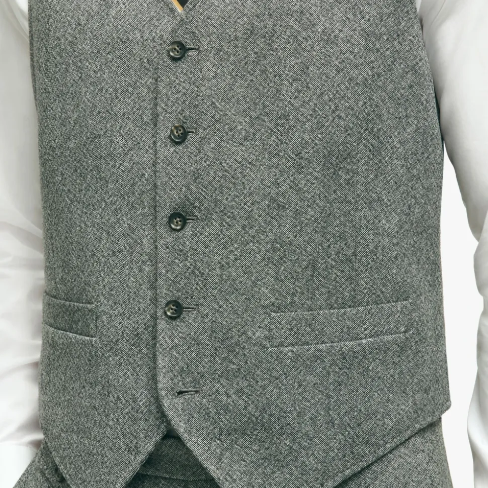 Chaleco de Lana Gris Medio