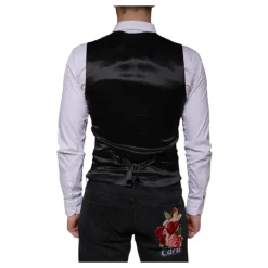 Chaleco de lana negro vestido formal chaleco