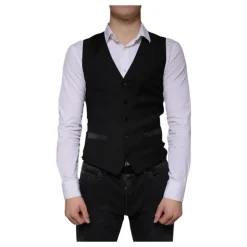 Chaleco de lana negro vestido formal chaleco