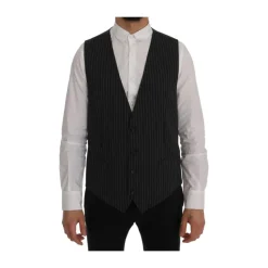 Chaleco Elegante a Rayas Grises
