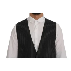 Chaleco Elegante a Rayas Grises