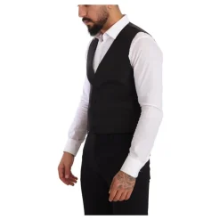 Chaleco Formal de Seda Gris, Slim Fit, Hecho en Italia
