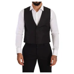 Chaleco Formal de Seda Gris, Slim Fit, Hecho en Italia