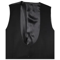 Chaleco Vestido Formal de Lana Negra