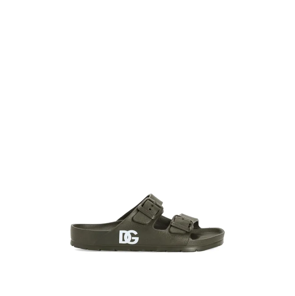 Chanclas con hebilla y logo