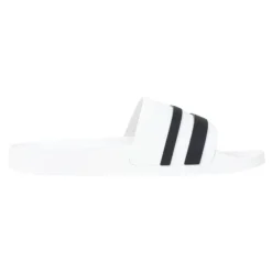 Chanclas deportivas blancas para hombre con cadena de logotipo