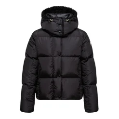 Chaqueta acolchada con capucha de borreguillo
