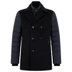 Chaqueta Acolchada de Manga Abullonada con Doble Botonadura