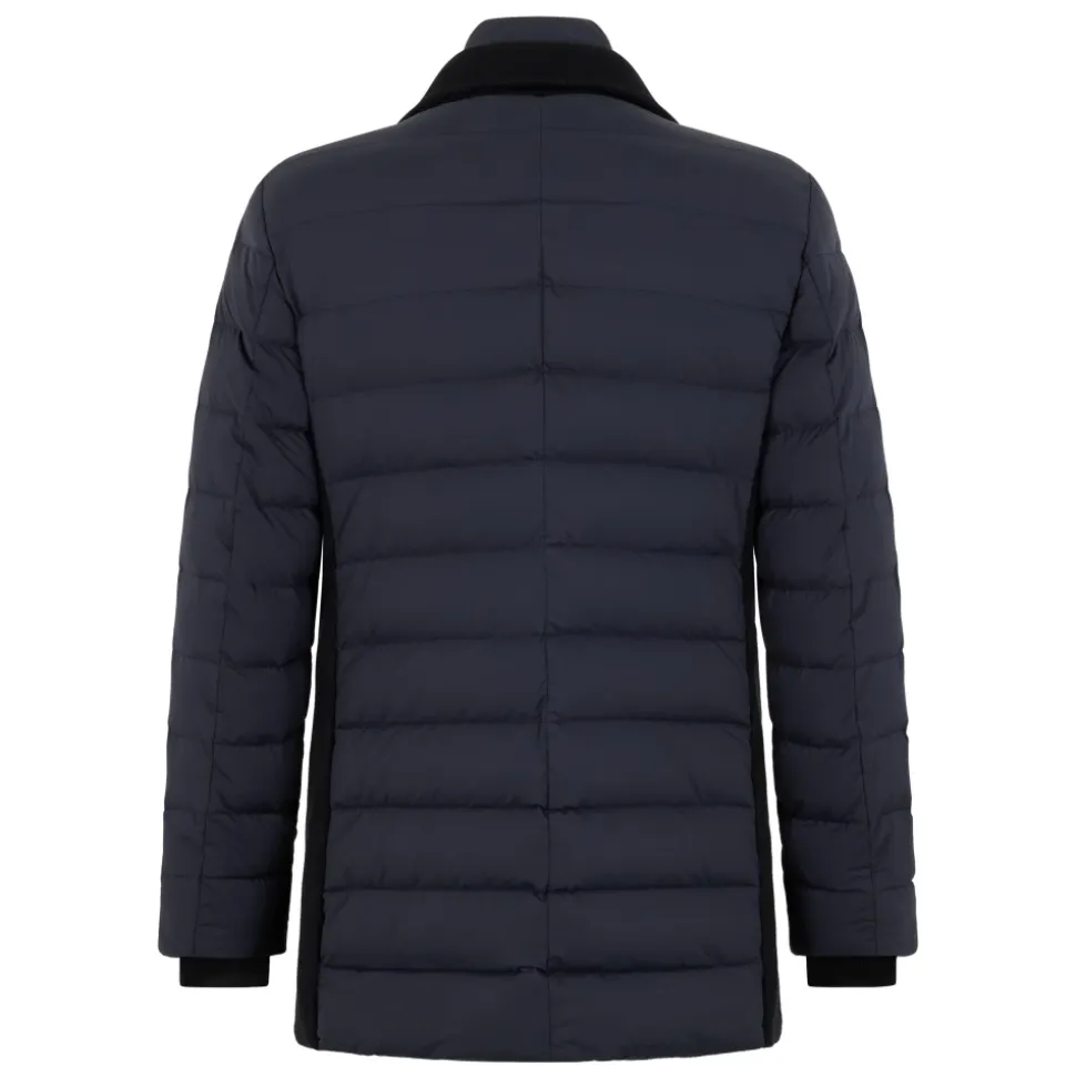 Chaqueta Acolchada de Manga Abullonada con Doble Botonadura