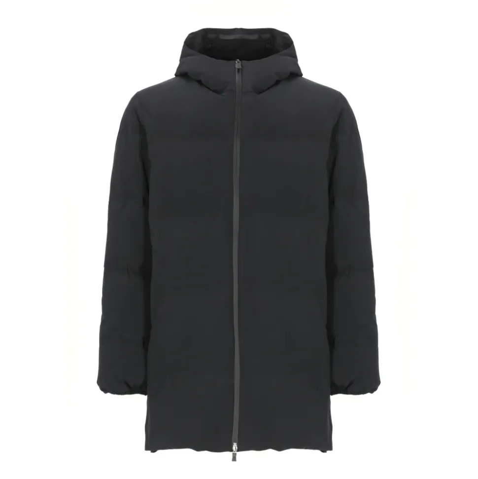 Chaqueta Acolchada Negra con Capucha