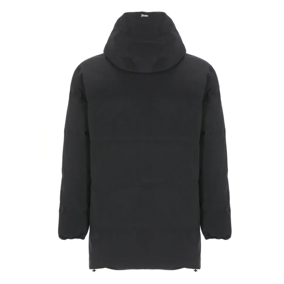 Chaqueta Acolchada Negra con Capucha