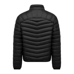 Chaqueta Acolchada Negra Sin Capucha