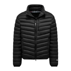 Chaqueta Acolchada Negra Sin Capucha