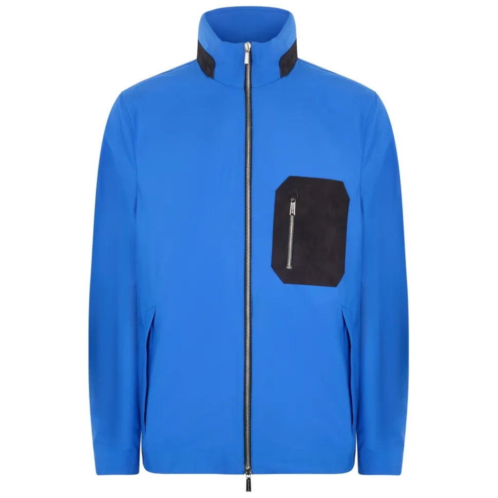 Chaqueta azul claro, moderna y versátil
