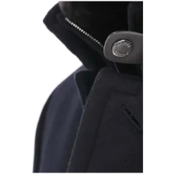 Chaqueta Azul de Lana de Castor y Cachemira con Plumón