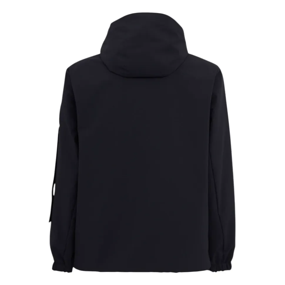 Chaqueta con capucha y parche del logo