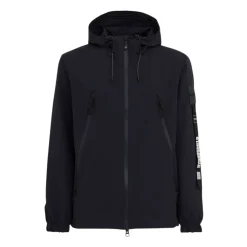 Chaqueta con capucha y parche del logo