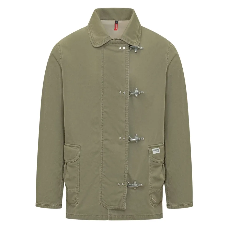 Chaqueta con cuello de palanca