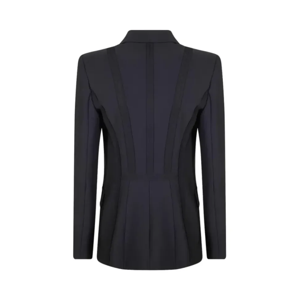 Chaqueta de crepé elástico de doble capa