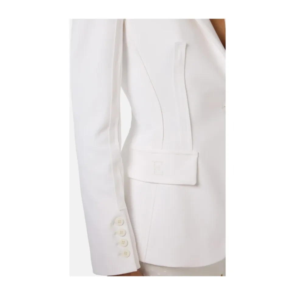 Chaqueta de crepé elástico de doble capa