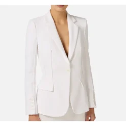 Chaqueta de crepé elástico de doble capa