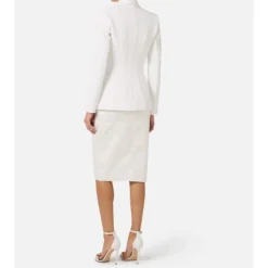 Chaqueta de crepé elástico de doble capa