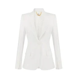 Chaqueta de crepé elástico de doble capa