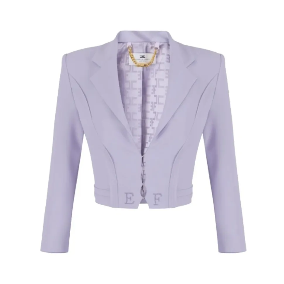 Chaqueta de Crepé Elástico de Doble Capa