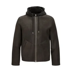Chaqueta de Piel Sintética y Borrego