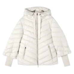 Chaqueta de plumón con capucha y puños