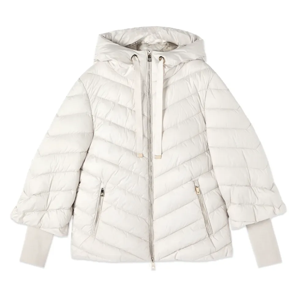 Chaqueta de plumón con capucha y puños