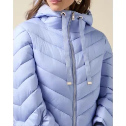 Chaqueta de plumón con capucha y puños